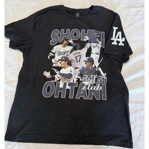 Ohtani 50-50 Club Legend Shohei Ohtani Los Angeles Dodgers  MLB T-Shirt Sz L